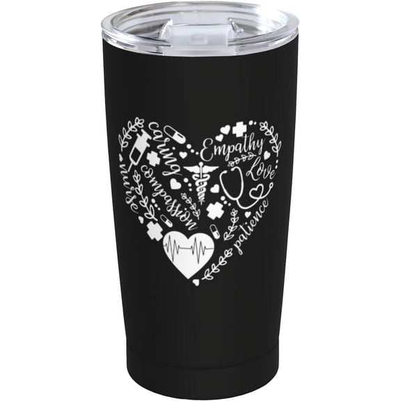 Cute Nurse Stainless Steel Tumbler with Lid 20 Oz, Nurses Week Gifts, Nurse Practitioner Gifts for Women Graduate Doctor, Nurses Appreciation Gifts for Nurse Medical Assistant Friend