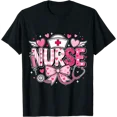 thumbnail image 1 of Cute Nurse Valentine's Day Stethoscope T-Shirt for RN Nursing Life Enthusiasts, 1 of 5