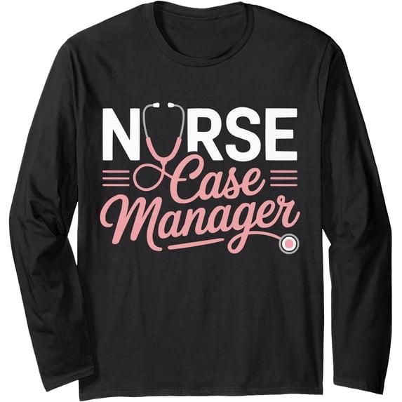 Cute Nursing Case Management Heart RN Long Sleeve T-Shirt for Dedicated Nurses
