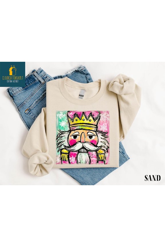 Cute Nutcracker Shirt, Christmas Sweatshirt, Cute Holiday Gift, Women's Christmas Sweater, Christmas Gift, Comfort Colors T-Shirt All Size S-5Xl