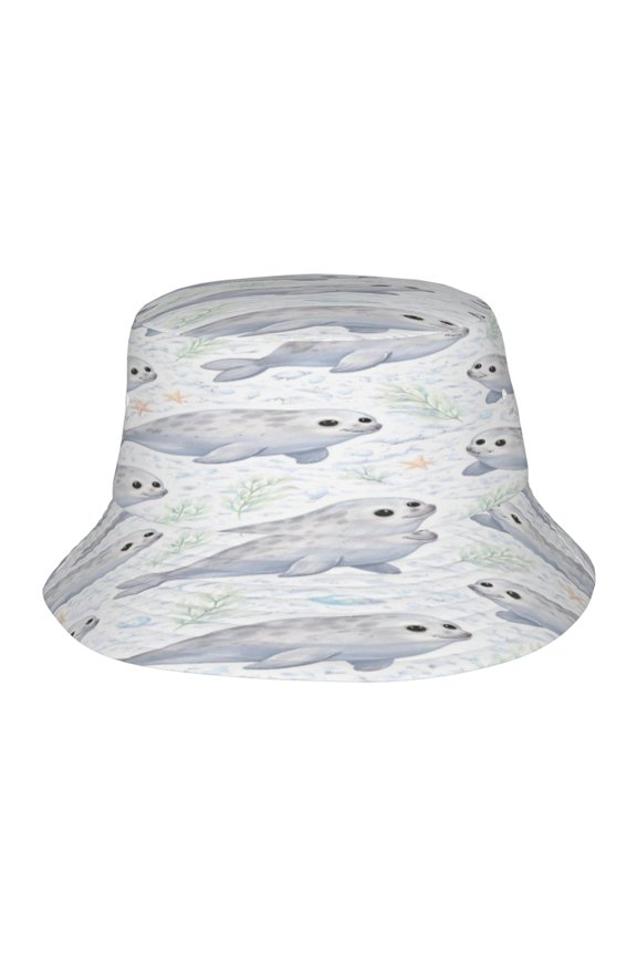 Cute Ocean Seal Fisherman's Hat Lightweight and Breathable Sun Hat Suitable for Both Men and Women