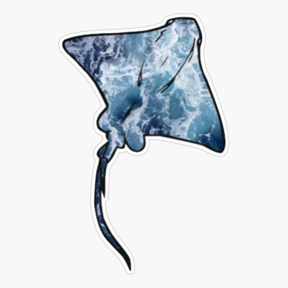 Cute Ocean Stingray Design Sticker