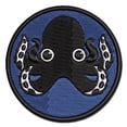 thumbnail image 1 of Cute Octopus Applique Multi-Color Embroidered Hook & Loop Patch - 3.5 Inch Large, 1 of 5