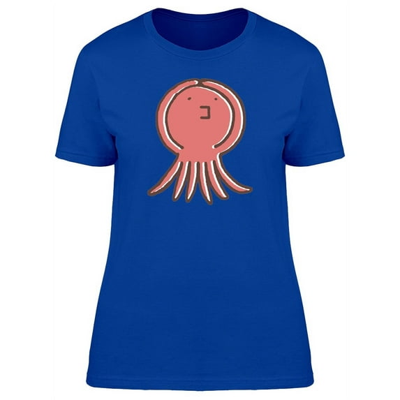 Cute Octopus Doodle Cartoon T-Shirt Women -Image by Shutterstock, Female x-Large