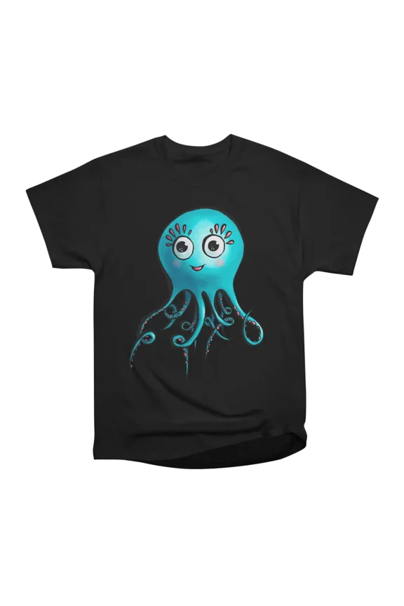 Cute Octopus Happy Blue Sea Creature T-Shirt Tee Gift For Him Merch For Her Apparel For Fr