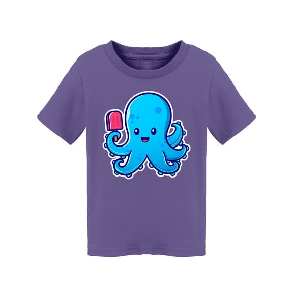 Cute Octopus Holding Ice Cream T-Shirt Toddler -Image by Shutterstock,  2 Toddler