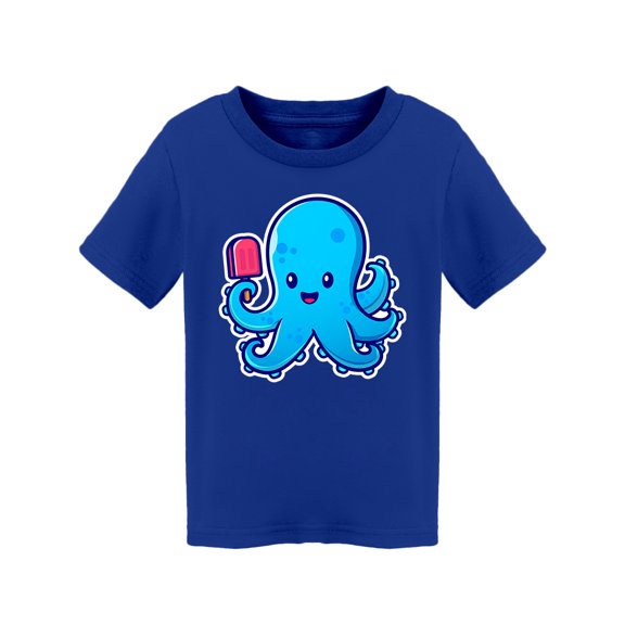 Cute Octopus Holding Ice Cream T-Shirt Toddler -Image by Shutterstock,  3 Toddler
