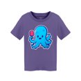 thumbnail image 1 of Cute Octopus Holding Ice Cream T-Shirt Toddler -Image by Shutterstock,  3 Toddler, 1 of 2