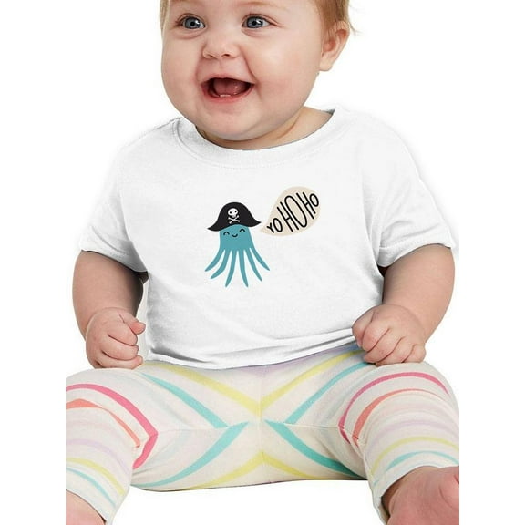 Cute Octopus Pirate Hat Yohoho T-Shirt Infant -Image by Shutterstock, 6 Months