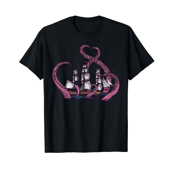 Cute Octopus Shirt Vintage Tshirt Sea Monster Kraken Cthulhu