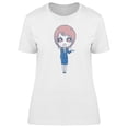 thumbnail image 1 of Cute Office Lady Cartoon Tee Women's -Image by Shutterstock, 1 of 2