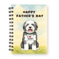 thumbnail image 1 of Cute Old English Sheepdog Loves Dad Happy Father's Day Spiral Bound Journal Dog Lover 5x7in Spiral Notebook - 12008, 1 of 5
