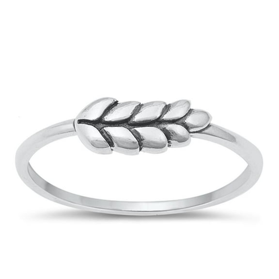 Cute Olive Branch Peace Ring .925 Leaf Sterling Silver Band Jewelry Female Male Unisex Size 4