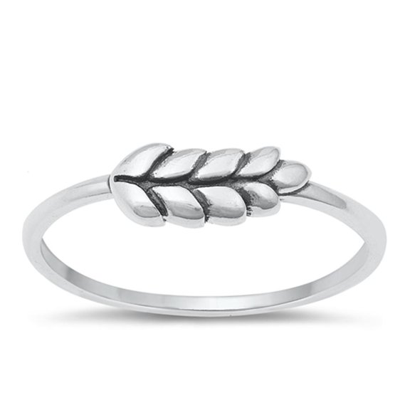 Cute Olive Branch Peace Ring .925 Leaf Sterling Silver Band Jewelry Female Male Unisex Size 5