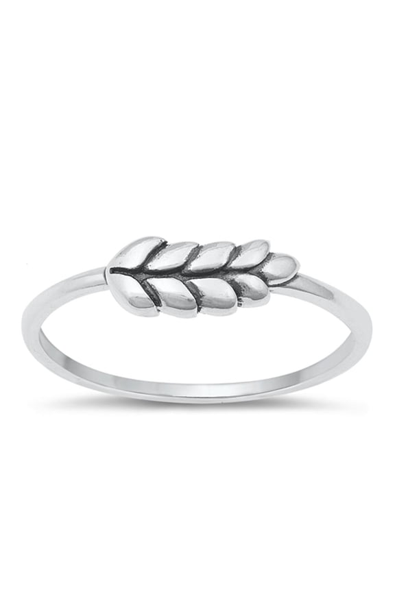 Cute Olive Branch Peace Ring .925 Leaf Sterling Silver Band Jewelry Female Male Unisex Size 5