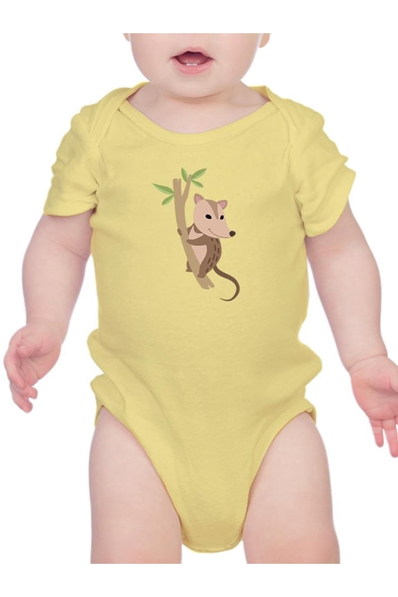 Cute Opossum On A Tree Branch Bodysuit Infant -Image by Shutterstock,  Newborn
