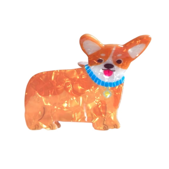 Cute Orange Cat /Dog Hair Clips Set, Funny Acrylic Claw Clips with Strong Non-Slip Hold, Animal Hair Accessories for Daily Wear Party Cosplay Travel Gift