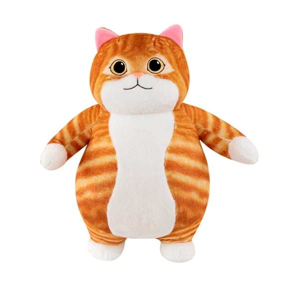 Cute Orange Cat Plush Doll Soft Stuffed Animal Decorative Pillow Toy
