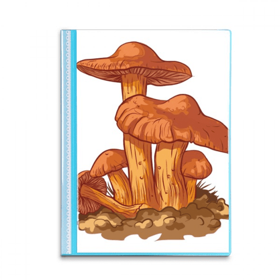 Cute Orange Mushroom Creature Illustration Book Sheet Protectors Portfolio Binder Folder