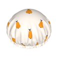 thumbnail image 1 of Cute Orange Pear Shower Cap, Reusable Bath Hair Hat for all Hair Lengths Hair Cover with Elastic Band Double Waterproof Layers Bathing Hat, 1 of 5