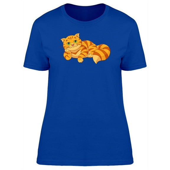 Cute Orange Striped Kitten T-Shirt Women -Image by Shutterstock, Female Medium
