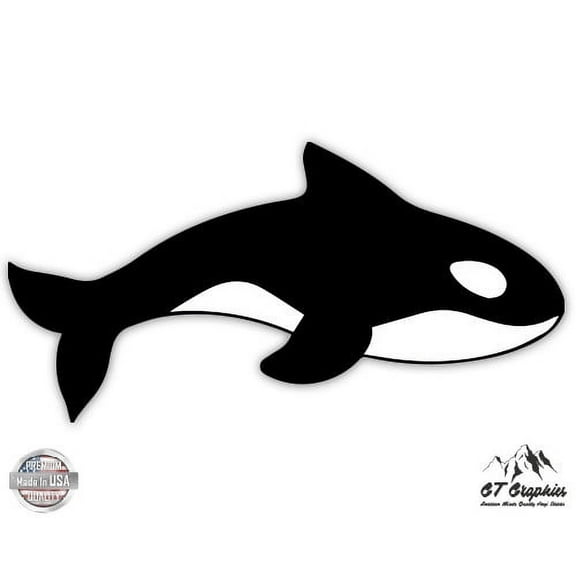 Cute Orca - 3" Vinyl Sticker - For Car Laptop I-Pad Phone Helmet Hard Hat - Waterproof Decal