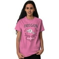 thumbnail image 1 of Cute Oregon Floral Beaver Symbol Women's Graphic T Shirt Tees Brisco Brands L, 1 of 6