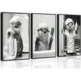thumbnail image 1 of Cute Otter Bathroom Canvas Wall Art Funny Black And White Animal Poster Prints Fashion Bathroom Painting for Home and Office Restroom Home Decorations(Framed canvas), 1 of 6