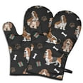 thumbnail image 1 of Cute Oven Mitts,Basset Hounds with Bones and Presents Oven Mitt 2-Pack Set,Kitchen Gloves for Oven,Heat Resistant Oven Mitts 7.7"x12", 1 of 7