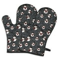 thumbnail image 1 of Cute Oven Mitts,Black Christmas Snowman Pattern Oven Mitt 2-Pack Set,Kitchen Gloves for Oven,Heat Resistant Oven Mitts 7.7"x12", 1 of 7