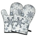 thumbnail image 1 of Cute Oven Mitts,Blue Christmas Snowflake Pattern Oven Mitt 2-Pack Set,Kitchen Gloves for Oven,Heat Resistant Oven Mitts 7.7"x12", 1 of 7