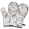 thumbnail image 1 of Cute Oven Mitts,Bull Terriers and Hearts Oven Mitt 2-Pack Set,Kitchen Gloves for Oven,Heat Resistant Oven Mitts 7.7"x12", 1 of 7
