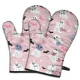 thumbnail image 1 of Cute Oven Mitts,Cute Halloween Ghosts Pattern Oven Mitt 2-Pack Set,Kitchen Gloves for Oven,Heat Resistant Oven Mitts 7.7"x12", 1 of 7