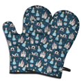 thumbnail image 1 of Cute Oven Mitts,Dark Blue Princess Castle Pattern Oven Mitt 2-Pack Set,Kitchen Gloves for Oven,Heat Resistant Oven Mitts 7.7"x12", 1 of 7