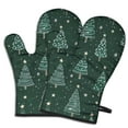 thumbnail image 1 of Cute Oven Mitts,Dark Green Christmas Tree Pattern Oven Mitt 2-Pack Set,Kitchen Gloves for Oven,Heat Resistant Oven Mitts 7.7"x12", 1 of 7
