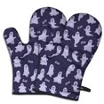 thumbnail image 1 of Cute Oven Mitts,Dark Purple Halloween Ghosts with Boo Oven Mitt 2-Pack Set,Kitchen Gloves for Oven,Heat Resistant Oven Mitts 7.7"x12", 1 of 7