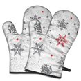 thumbnail image 1 of Cute Oven Mitts,Multicolor Christmas Snowflake Pattern Oven Mitt 2-Pack Set,Kitchen Gloves for Oven,Heat Resistant Oven Mitts 7.7"x12", 1 of 7
