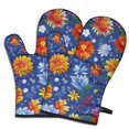 thumbnail image 1 of Cute Oven Mitts,Pioneer Flower Floral Print Pattern Oven Mitt 2-Pack Set,Kitchen Gloves for Oven,Heat Resistant Oven Mitts 7.7"x12", 1 of 7