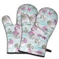 thumbnail image 1 of Cute Oven Mitts,Pioneer Flower Floral Print Pattern Oven Mitt 2-Pack Set,Kitchen Gloves for Oven,Heat Resistant Oven Mitts 7.7"x12", 1 of 7