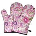 thumbnail image 1 of Cute Oven Mitts,Pioneer Flower Floral Print Pattern Oven Mitt 2-Pack Set,Kitchen Gloves for Oven,Heat Resistant Oven Mitts 7.7"x12", 1 of 7