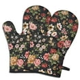 thumbnail image 1 of Cute Oven Mitts,Pioneer Flower Floral Print Pattern Oven Mitt 2-Pack Set,Kitchen Gloves for Oven,Heat Resistant Oven Mitts 7.7"x12", 1 of 7