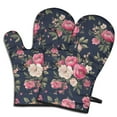 thumbnail image 1 of Cute Oven Mitts,Pioneer Flower Floral Print Pattern Oven Mitt 2-Pack Set,Kitchen Gloves for Oven,Heat Resistant Oven Mitts 7.7"x12", 1 of 7