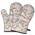 thumbnail image 1 of Cute Oven Mitts,Pioneer Flower Floral Print Pattern Oven Mitt 2-Pack Set,Kitchen Gloves for Oven,Heat Resistant Oven Mitts 7.7"x12", 1 of 7