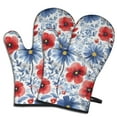thumbnail image 1 of Cute Oven Mitts,Pioneer Flower Floral Print Pattern Oven Mitt 2-Pack Set,Kitchen Gloves for Oven,Heat Resistant Oven Mitts 7.7"x12", 1 of 7