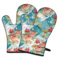 thumbnail image 1 of Cute Oven Mitts,Pioneer Flower Floral Print Pattern Oven Mitt 2-Pack Set,Kitchen Gloves for Oven,Heat Resistant Oven Mitts 7.7"x12", 1 of 7