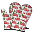 thumbnail image 1 of Cute Oven Mitts,Red Christmas Car Pattern Oven Mitt 2-Pack Set,Kitchen Gloves for Oven,Heat Resistant Oven Mitts 7.7"x12", 1 of 7