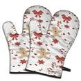 thumbnail image 1 of Cute Oven Mitts,Red Christmas Gingerbread Man Pattern Oven Mitt 2-Pack Set,Kitchen Gloves for Oven,Heat Resistant Oven Mitts 7.7"x12", 1 of 7