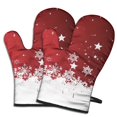 thumbnail image 1 of Cute Oven Mitts,Red Christmas Snowflake Pattern Oven Mitt 2-Pack Set,Kitchen Gloves for Oven,Heat Resistant Oven Mitts 7.7"x12", 1 of 7