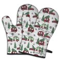 thumbnail image 1 of Cute Oven Mitts,White Christmas Car and Camper Pattern Oven Mitt 2-Pack Set,Kitchen Gloves for Oven,Heat Resistant Oven Mitts 7.7"x12", 1 of 7