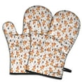 thumbnail image 1 of Cute Oven Mitts,White Christmas Gingerbread Man Pattern Oven Mitt 2-Pack Set,Kitchen Gloves for Oven,Heat Resistant Oven Mitts 7.7"x12", 1 of 7